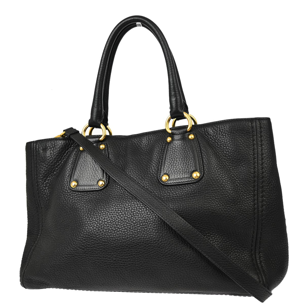 Prada Black 2way Tote Shoulder Handbag