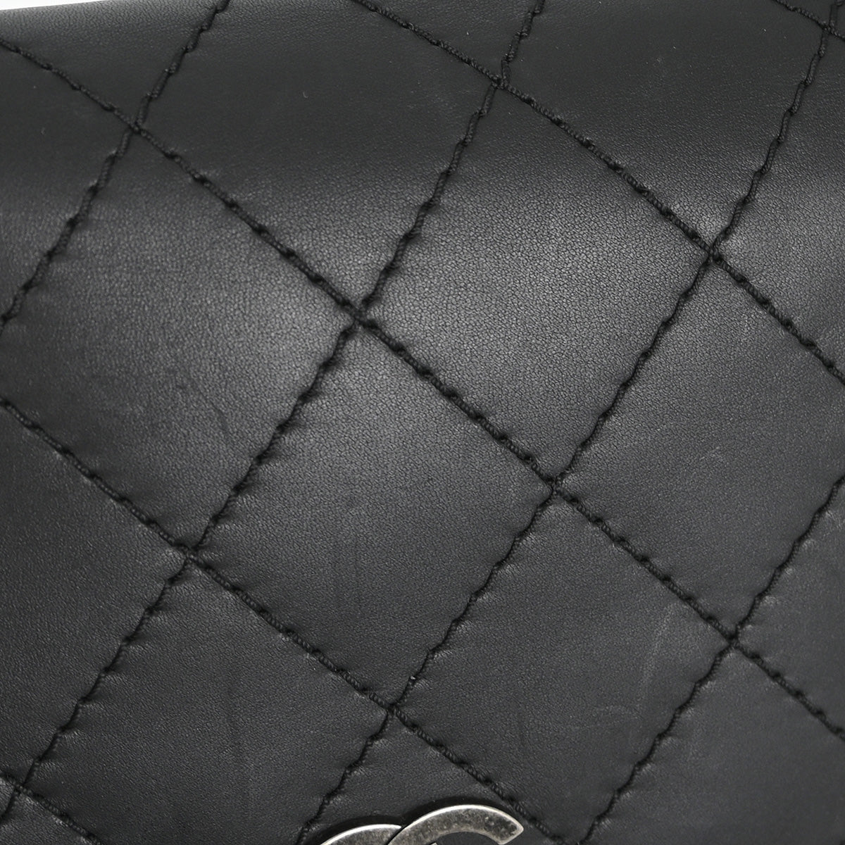 Chanel 2013-2014 Black Calfskin Wild Stitch Shoulder Bag