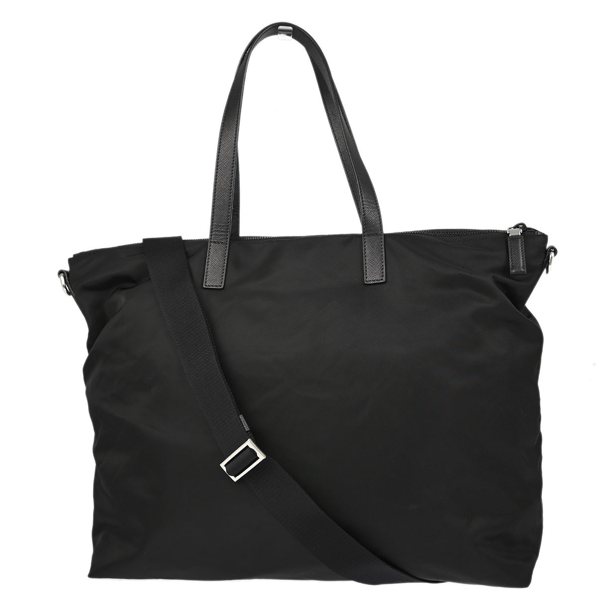 Prada Black Nylon 2way Tote Shoulder Handbag