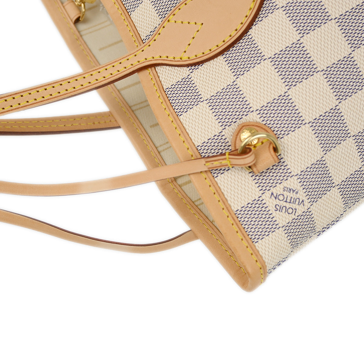 Louis Vuitton 2011 Damier Azur Neverfull PM Tote Handbag N51110