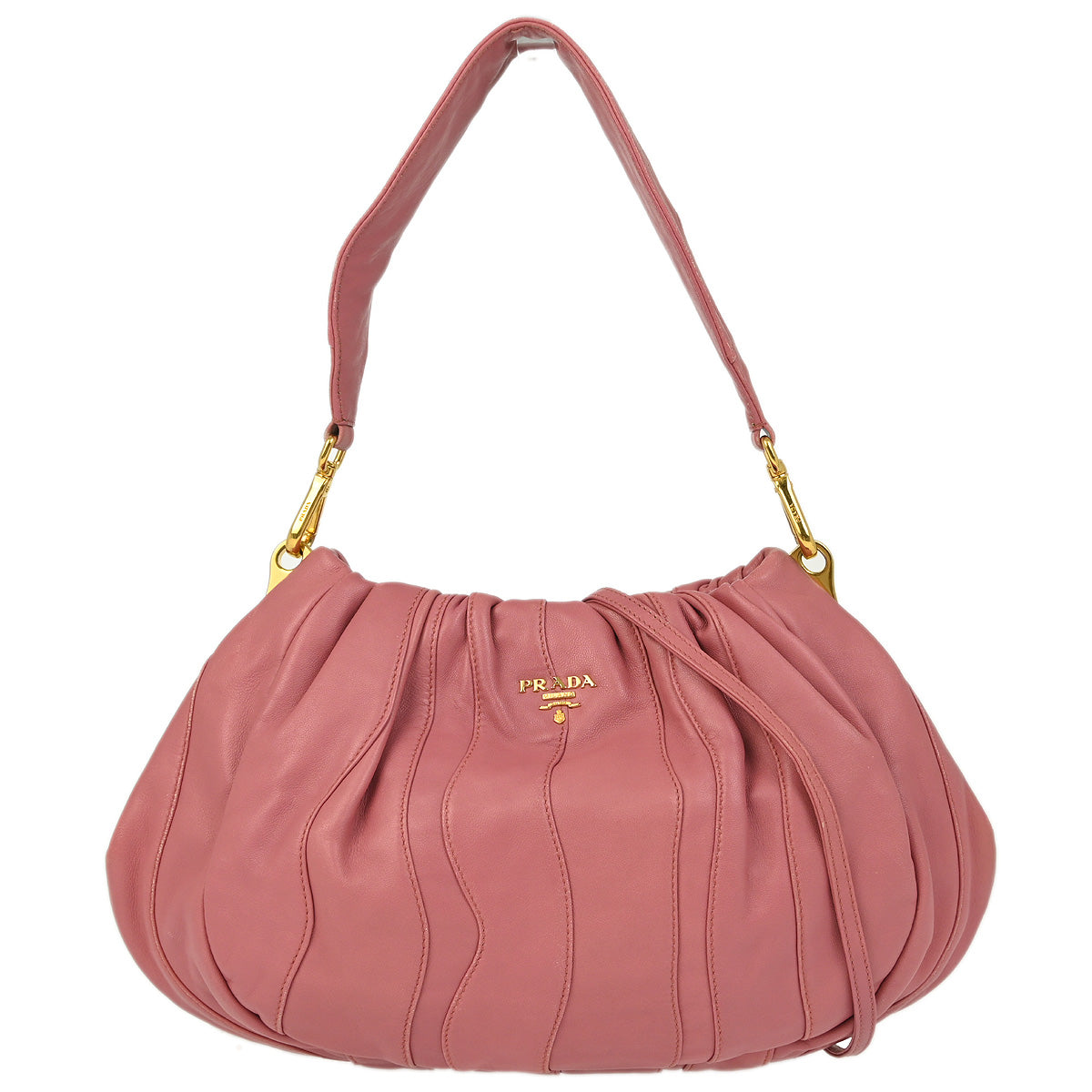 Prada 2008 Pink Lambskin Shoulder Bag