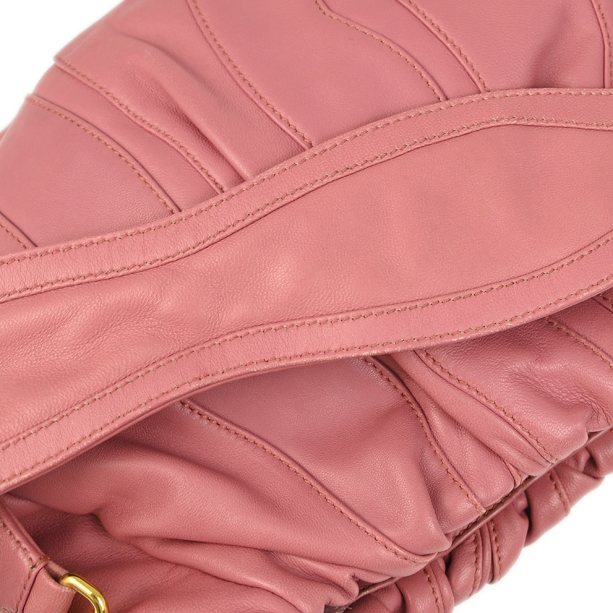 Prada 2008 Pink Lambskin Shoulder Bag