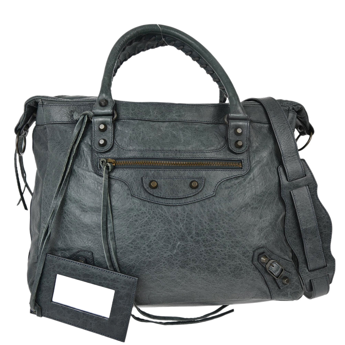 Balenciaga Gray Goatskin 2way Shoulder Handbag