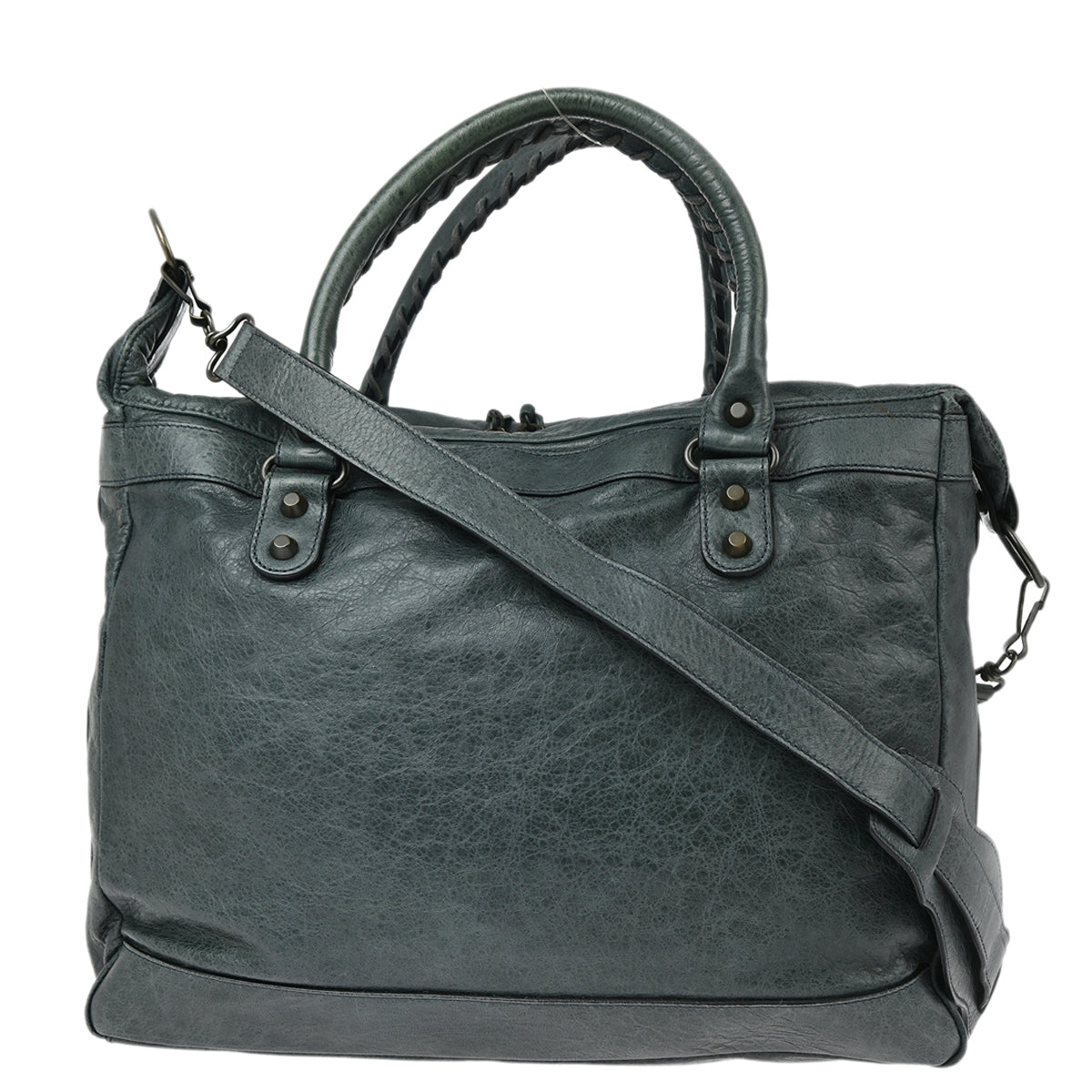 Balenciaga Gray Goatskin 2way Shoulder Handbag