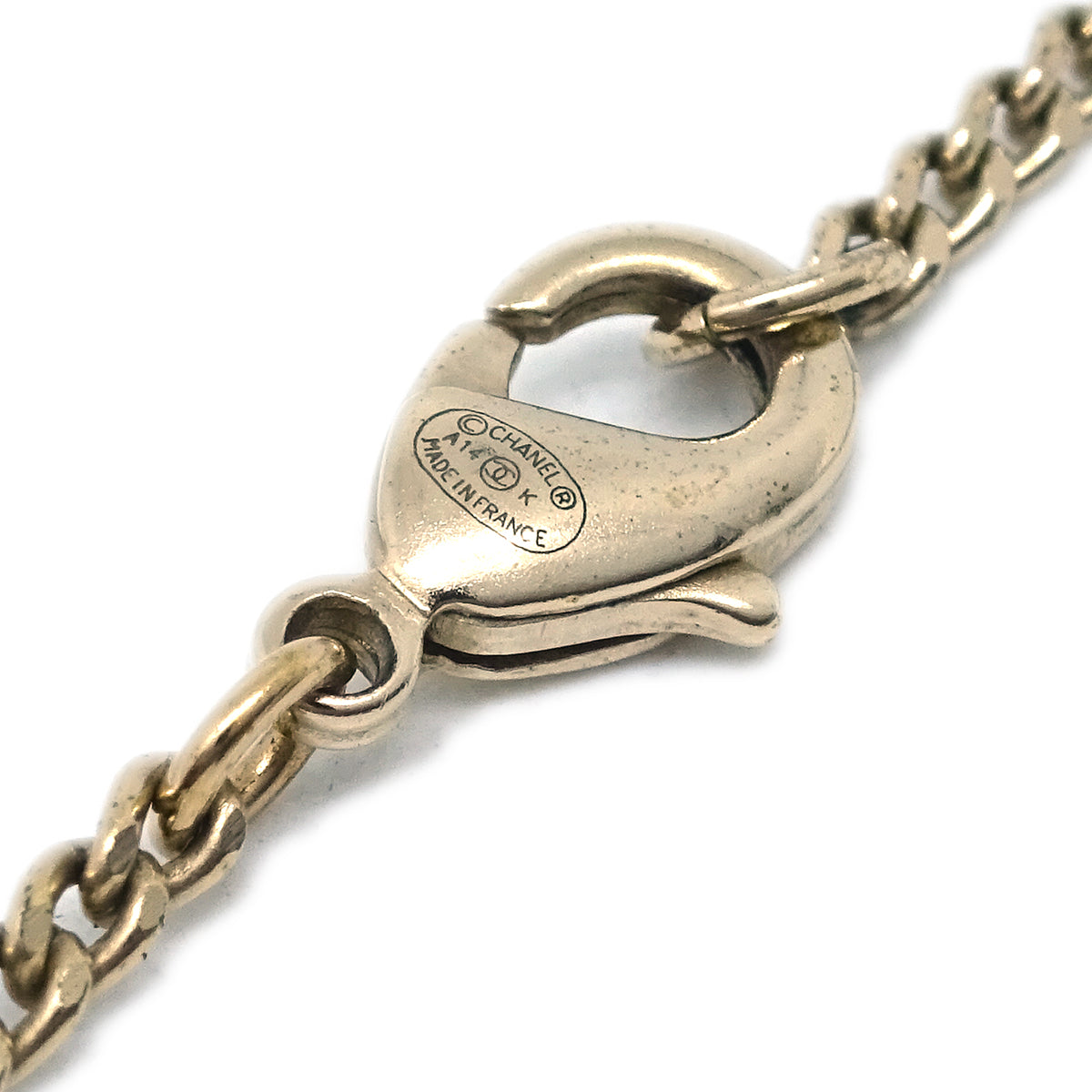 Chanel Gold CC Chain Pendant Necklace A14K