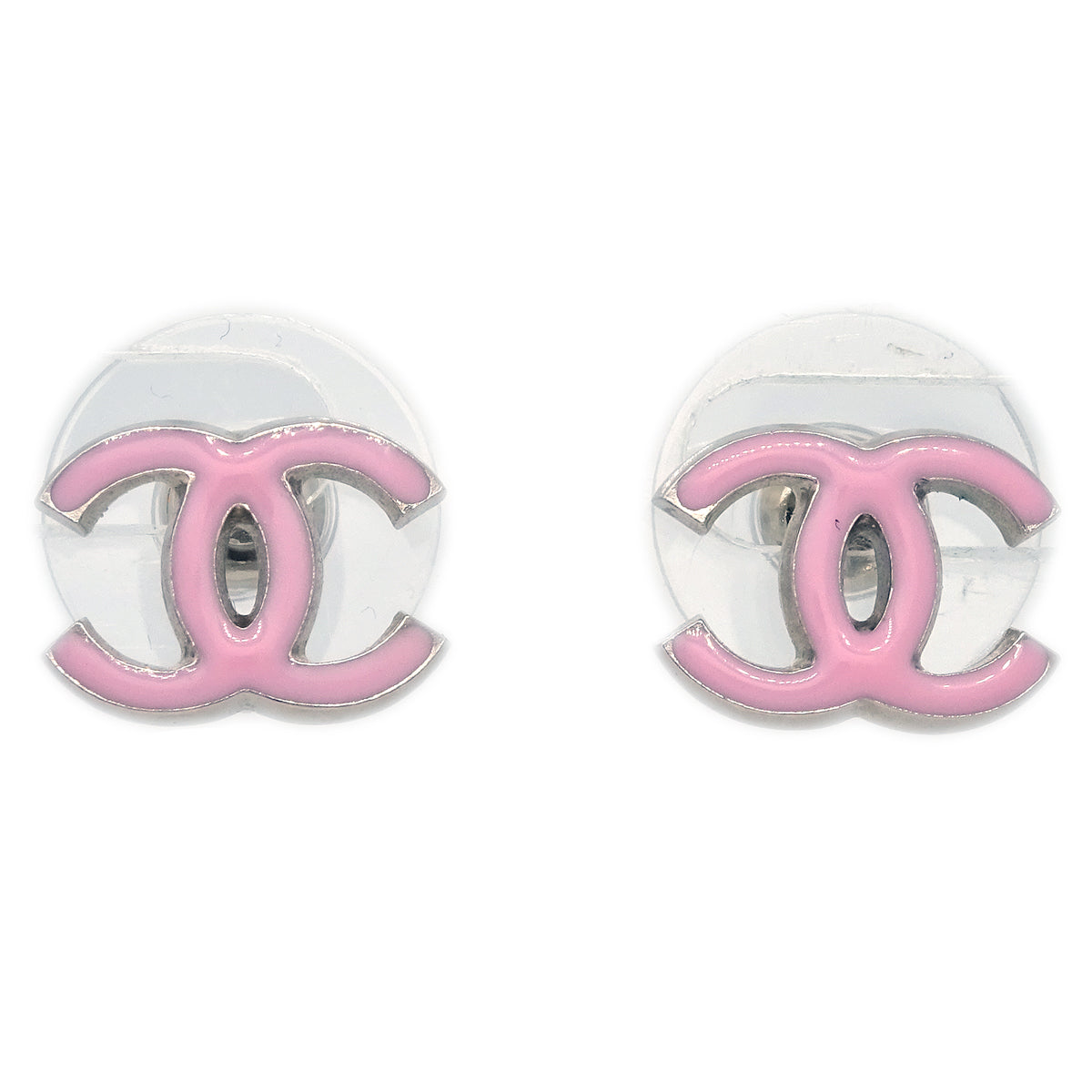 Chanel CC Piercing Earrings Pink C19C