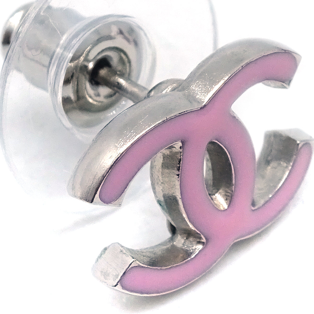 Chanel CC Piercing Earrings Pink C19C