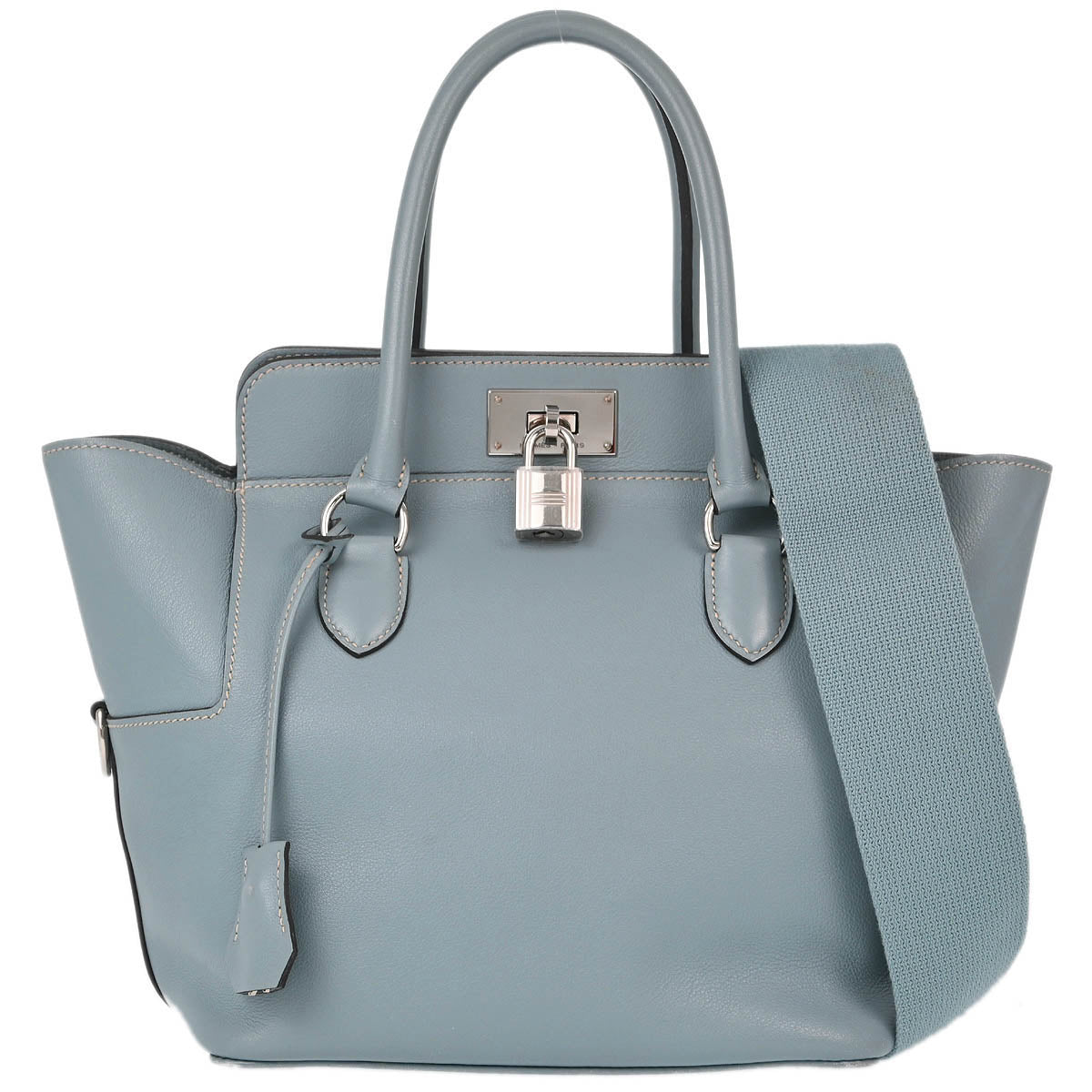 Hermes 2011 Light Blue Swift Toolbox 20 2way Shoulder Handbag