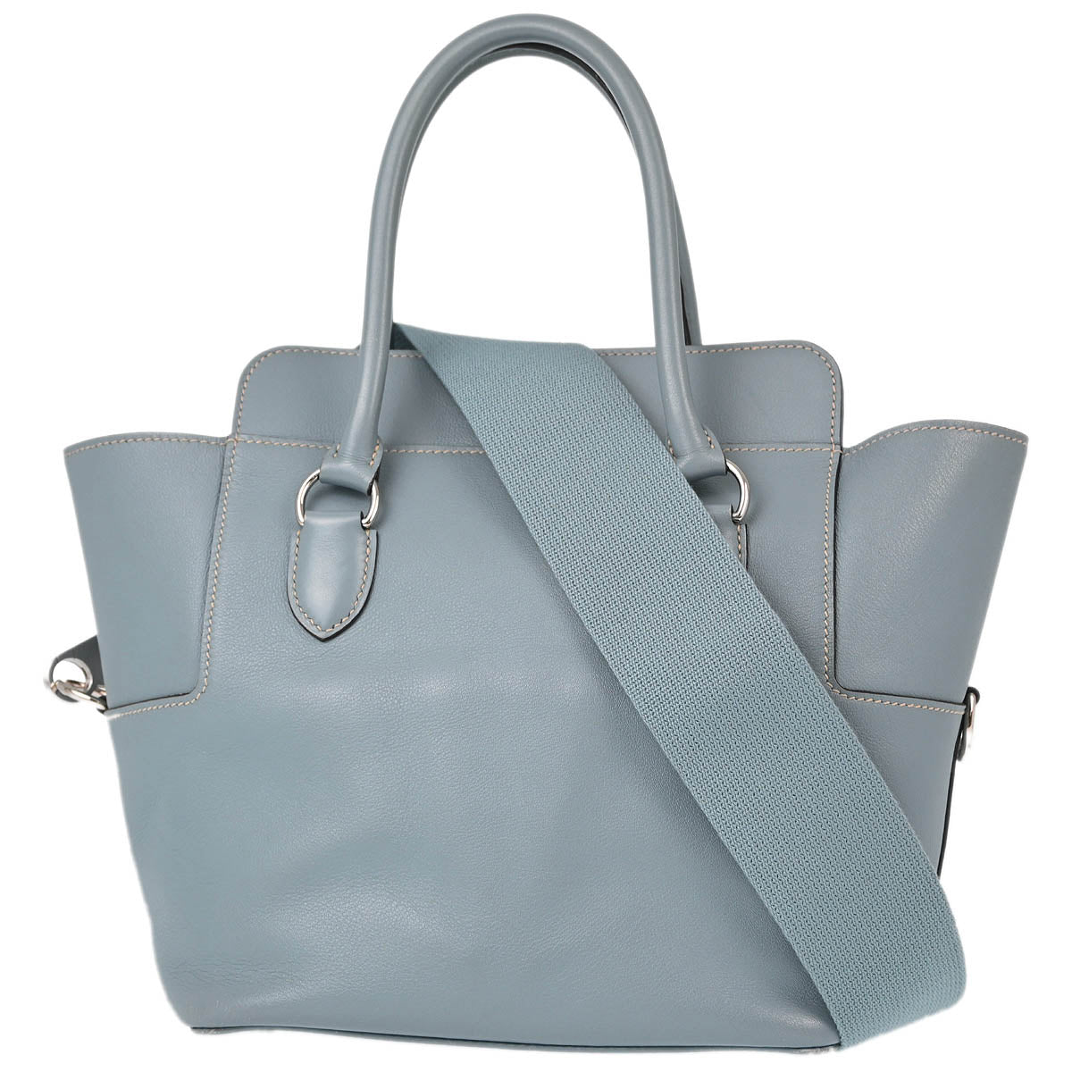 Hermes 2011 Light Blue Swift Toolbox 20 2way Shoulder Handbag