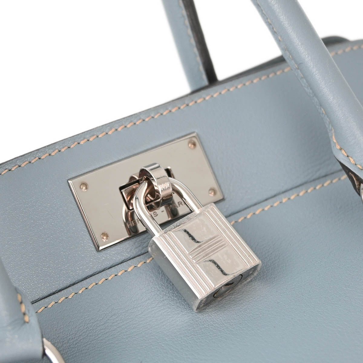 Hermes 2011 Light Blue Swift Toolbox 20 2way Shoulder Handbag