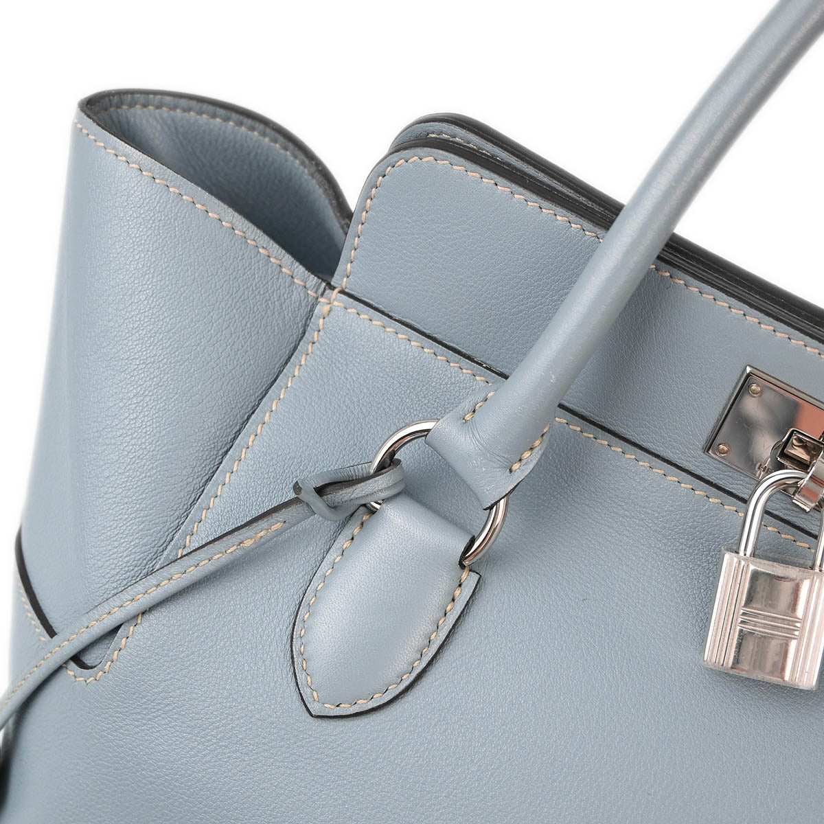 Hermes 2011 Light Blue Swift Toolbox 20 2way Shoulder Handbag