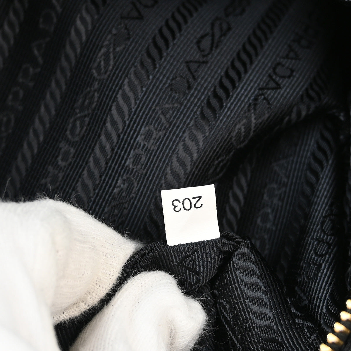 Prada Black Nylon Shoulder Tote Bag
