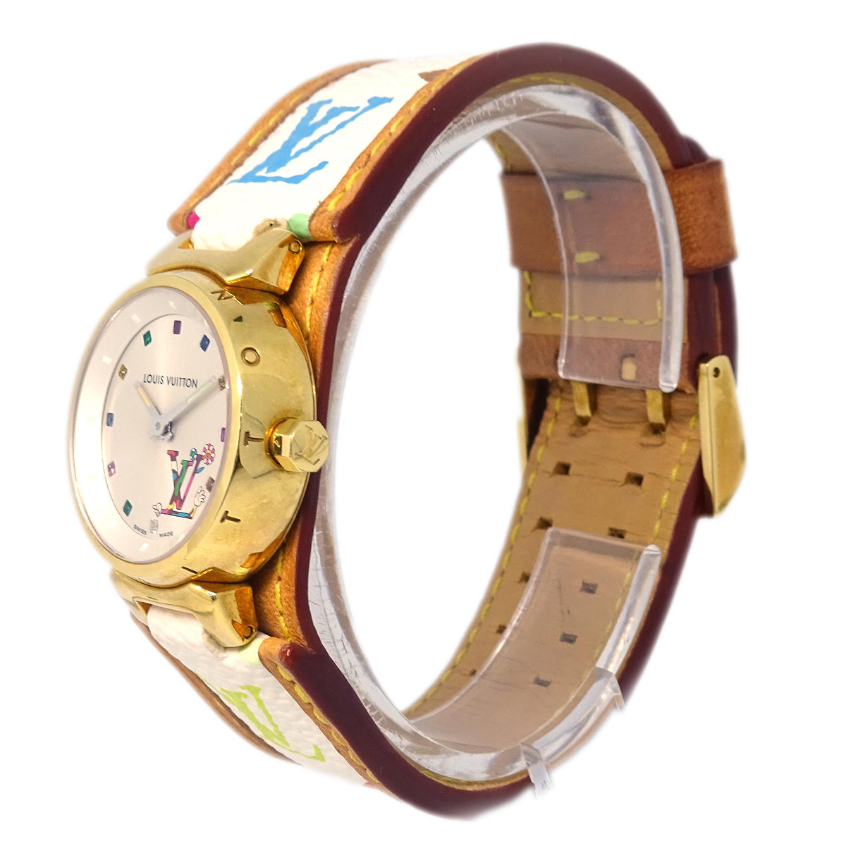 Louis Vuitton Q12131 Monogram Multicolor Takashi Murakami Tambour Watch