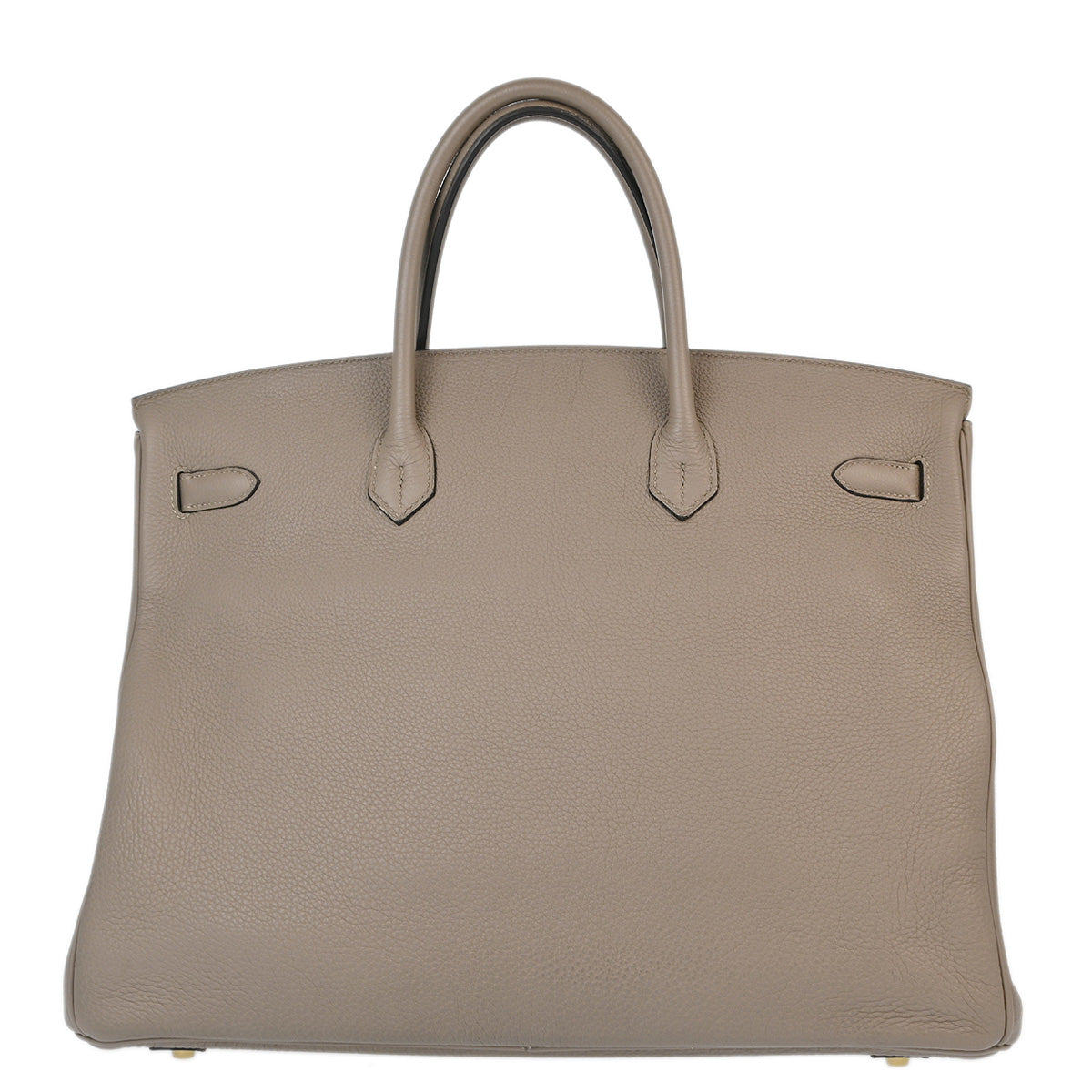 Hermes Tourterelle Gray Taurillon Clemence Birkin 40 Handbag