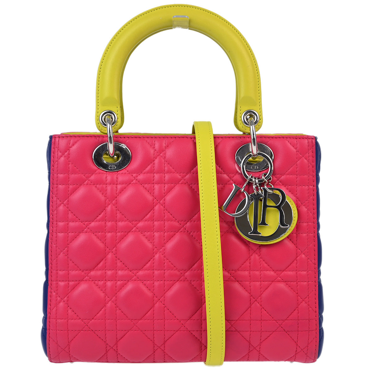 Christian Dior 2013 Tricolor Lambskin Medium Lady Dior