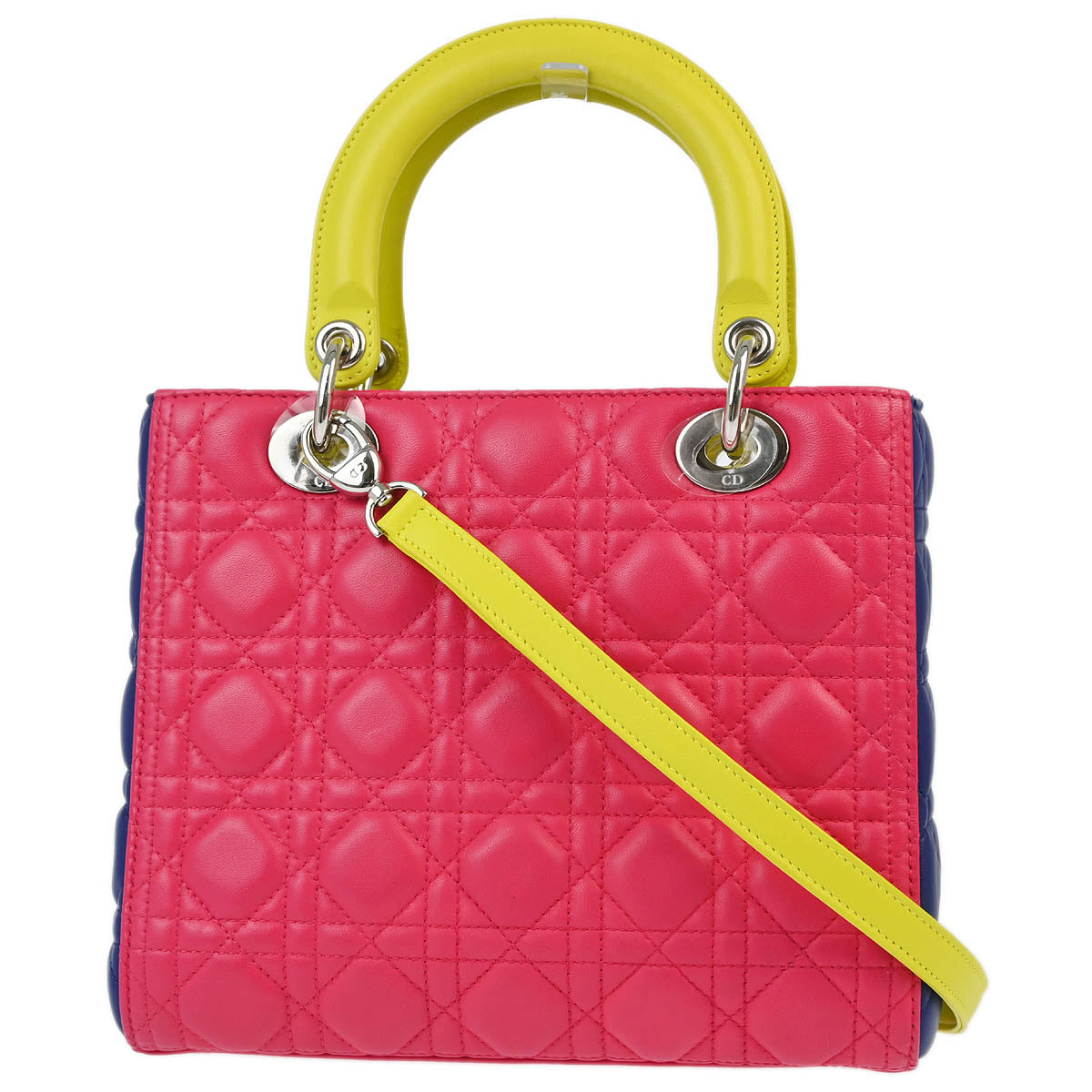 Christian Dior 2013 Tricolor Lambskin Medium Lady Dior