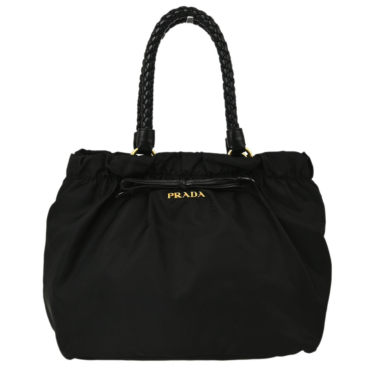 Prada Black Nylon Tote Handbag