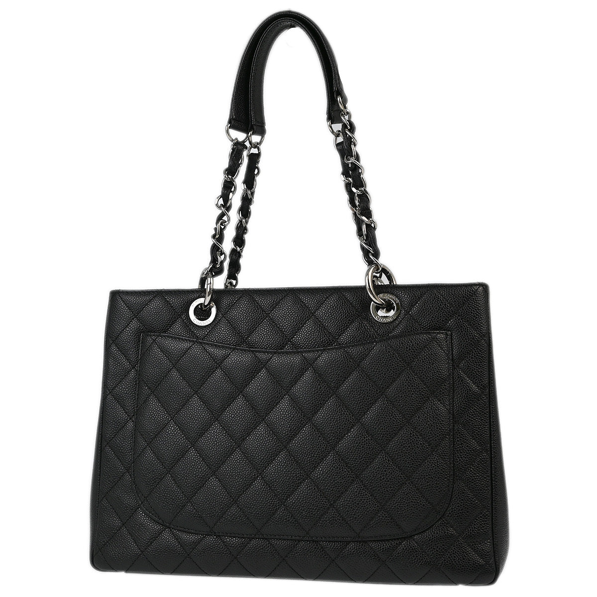 Chanel 2012 Black Caviar Grand Shopping Tote GST