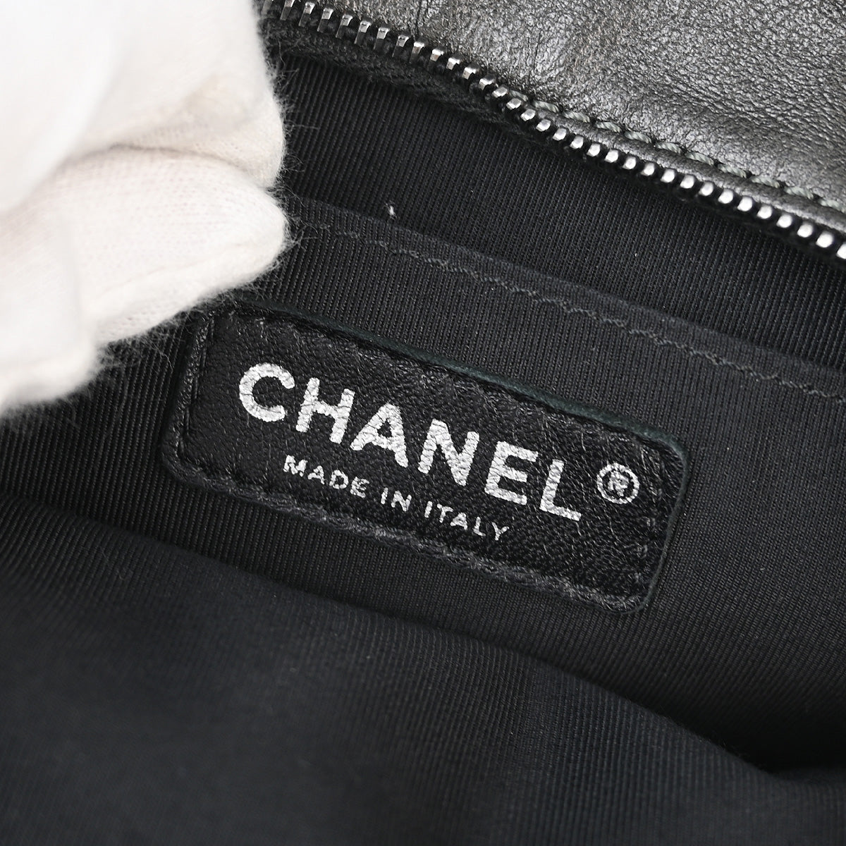 Chanel 2015-2016 Metallic Black Lambskin Backpack
