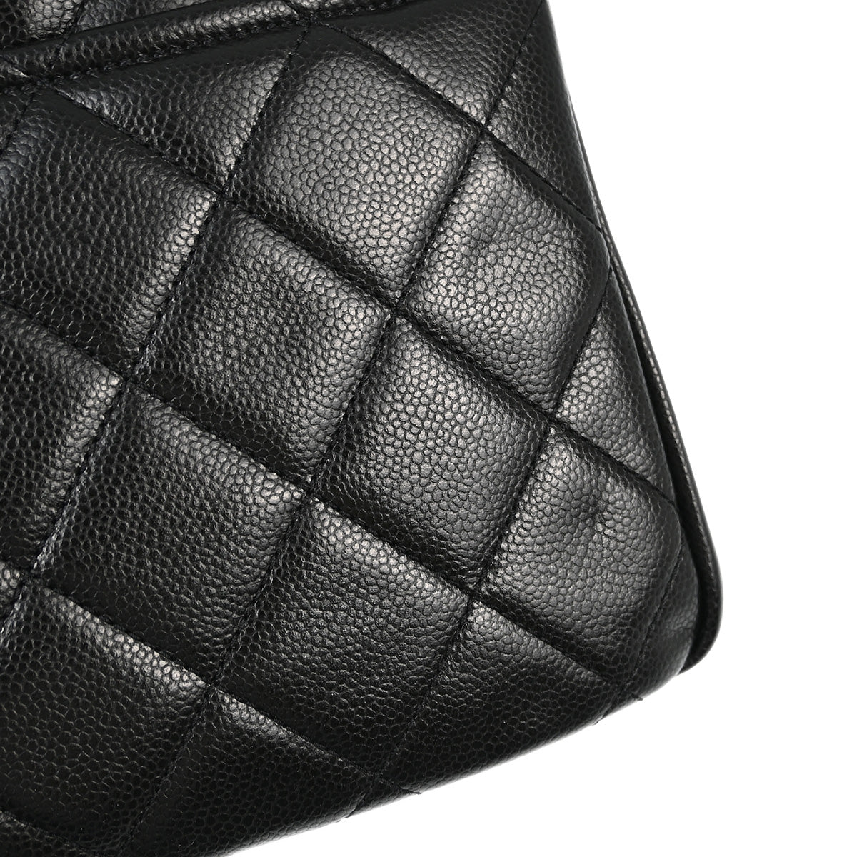 Chanel 2013-2014 Black Caviar Chain Tote Handbag