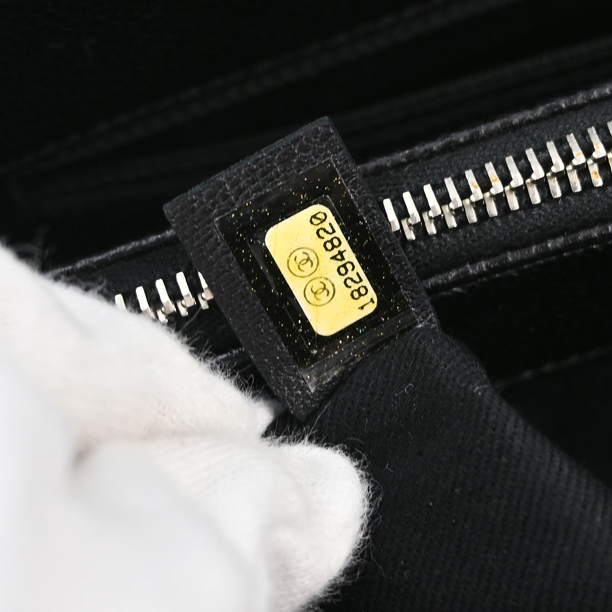 Chanel 2013-2014 Black Caviar Chain Tote Handbag