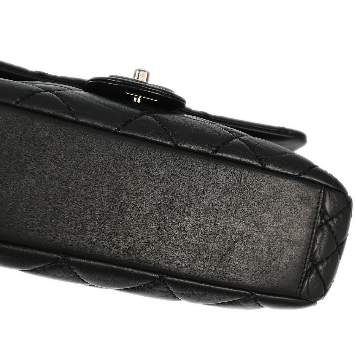 Chanel 2013-2014 Black Calfskin Duo Color Chain Shoulder Bag