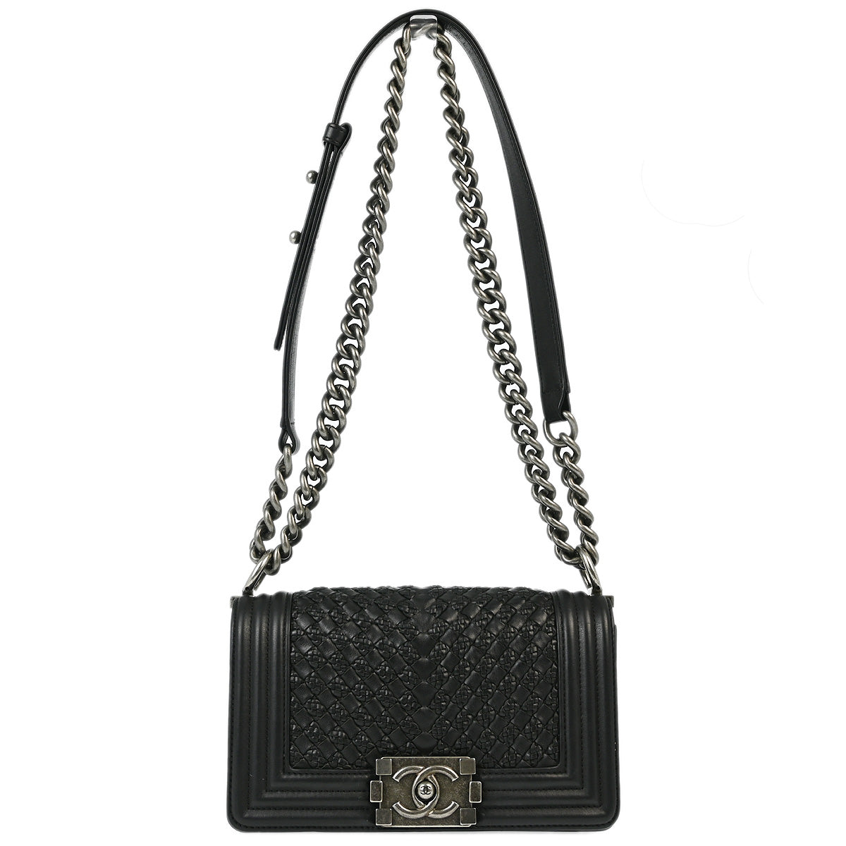 Chanel 2018 Braided Calfskin Boy Small