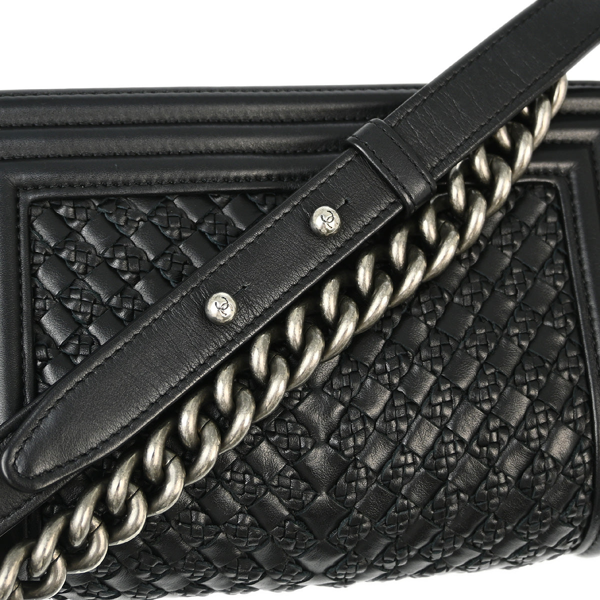 Chanel 2018 Braided Calfskin Boy Small