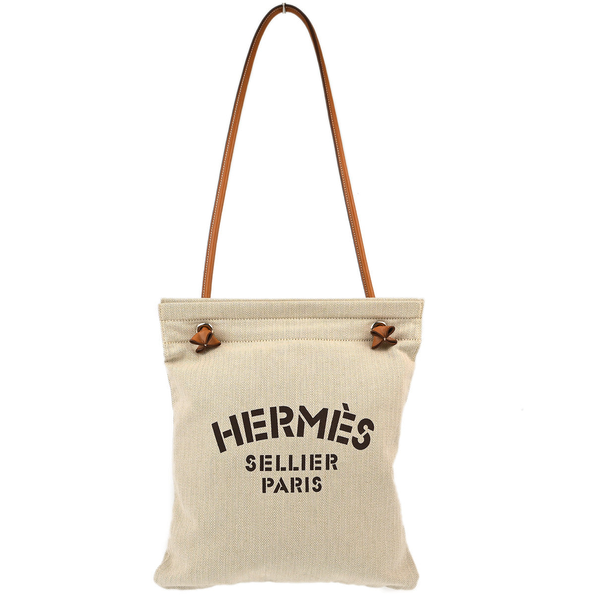 Hermes Beige Toile Chevrons Aline MM Shoulder Bag