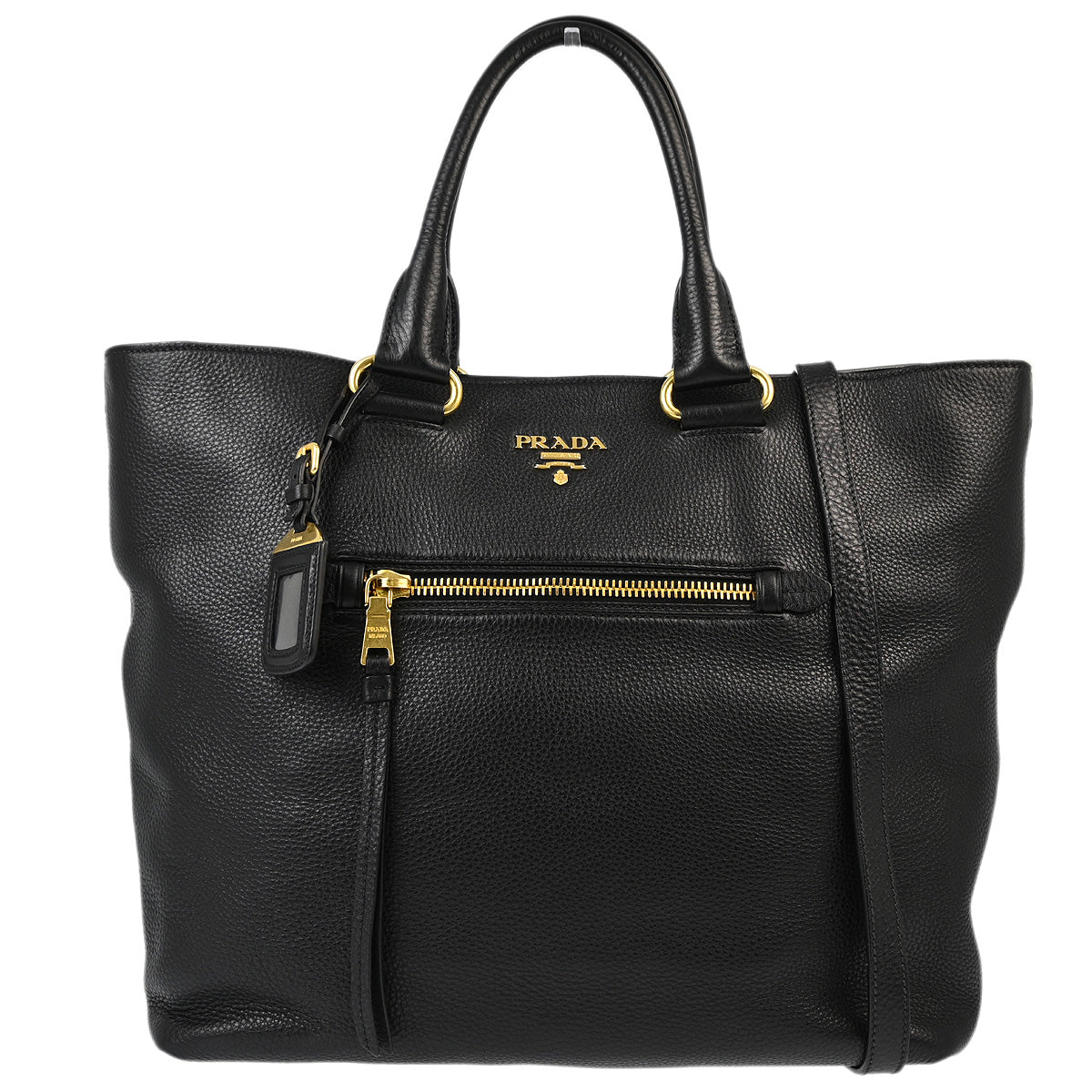 Prada Black 2way Tote Shoulder Handbag