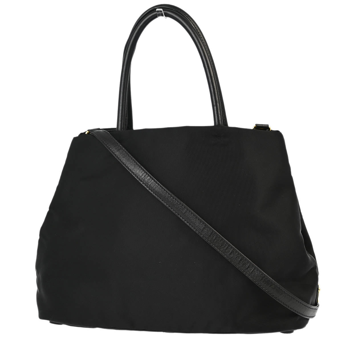 Prada Black Nylon 2way Tote Shoulder Handbag