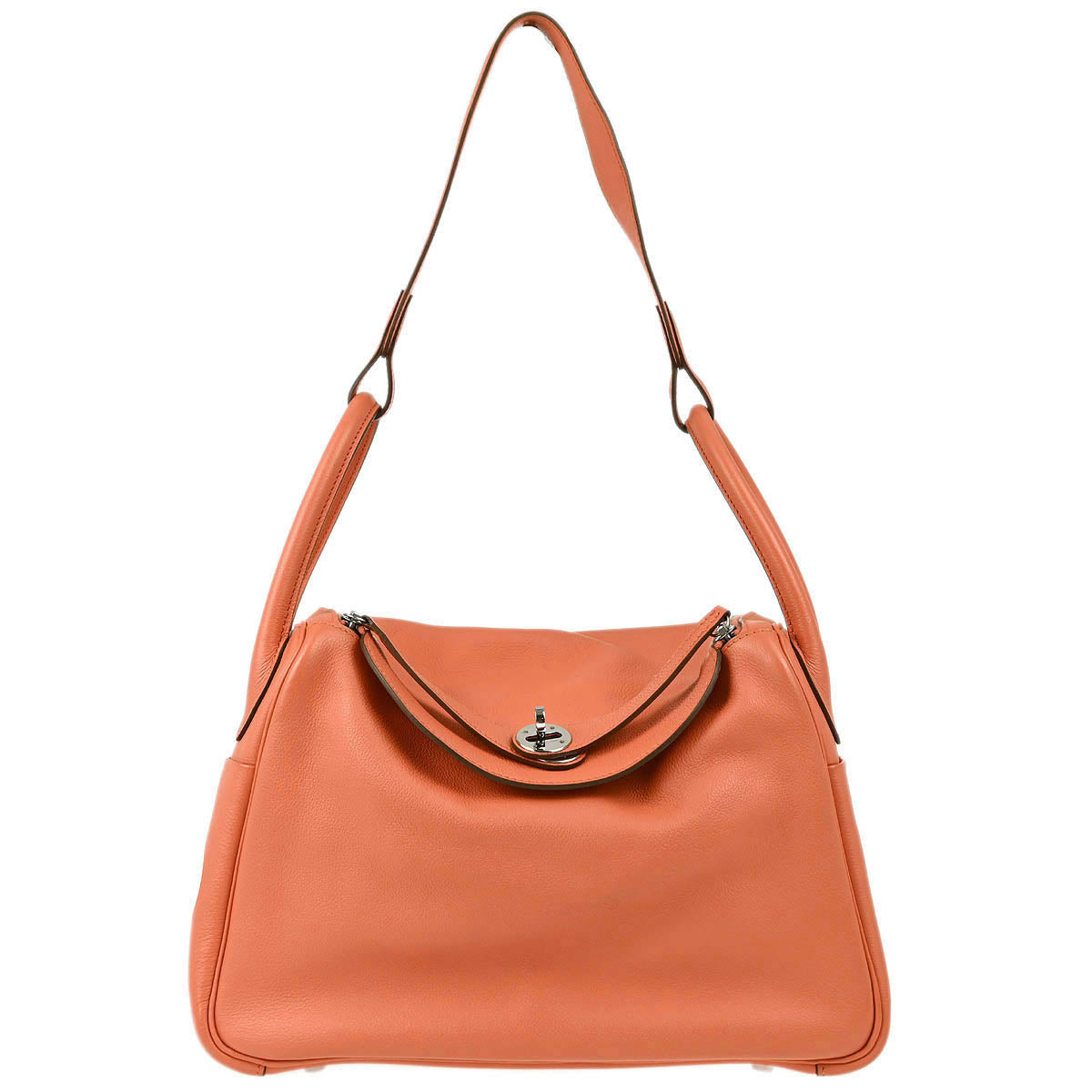 Hermes Flamingo Evercolor Lindy 30 Shoulder Bag