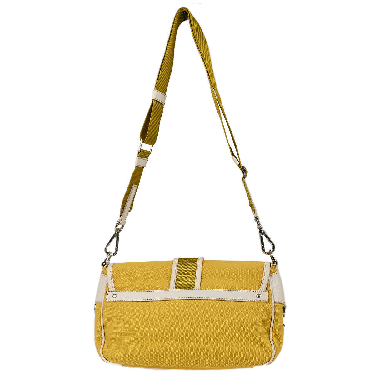 Prada Yellow Canvas Shoulder Bag