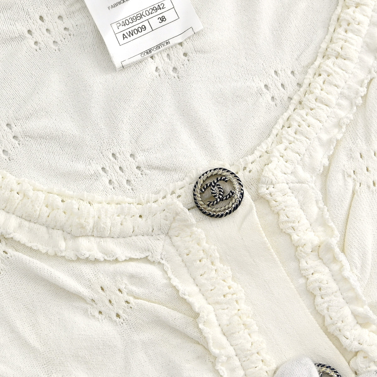 Chanel 2010 Cardigan White #38