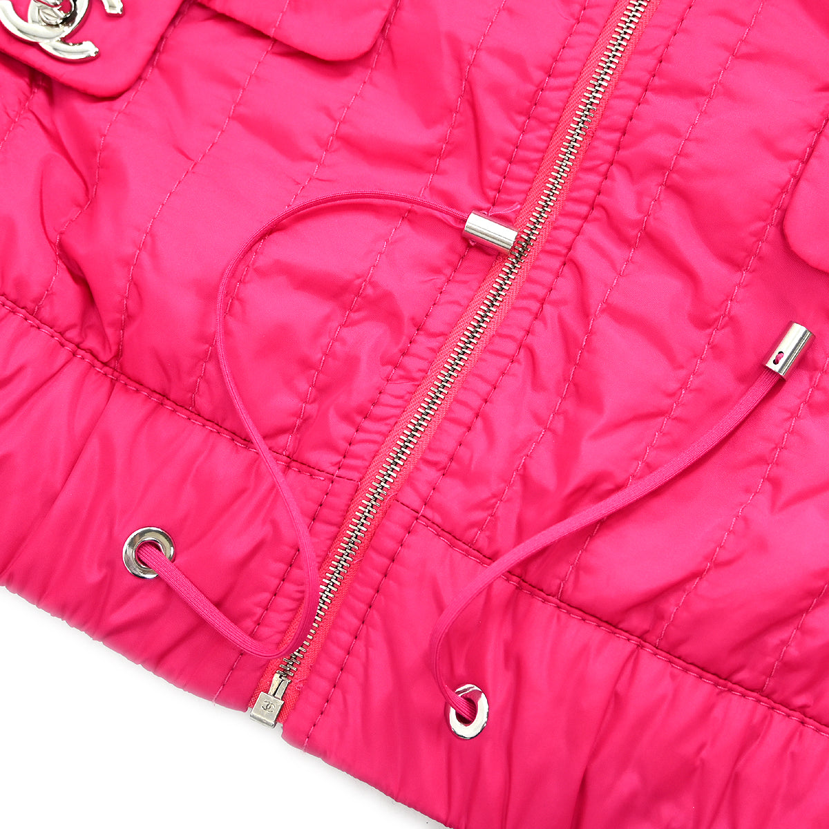 Chanel 2012 Zip Up Short Sleeve Jacket Pink #34