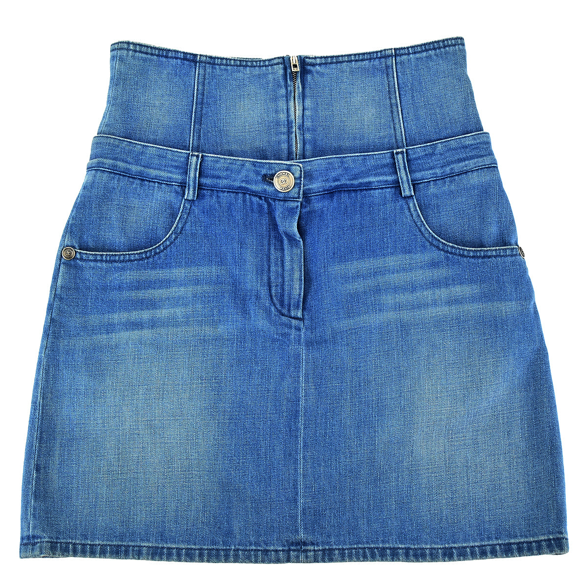 Chanel 2016 Denim Skirt Blue #36