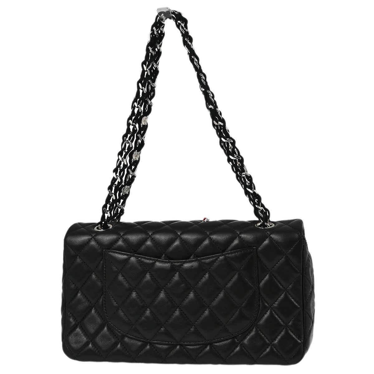 Chanel Black Lambskin Ladybug Single Flap Shoulder Bag