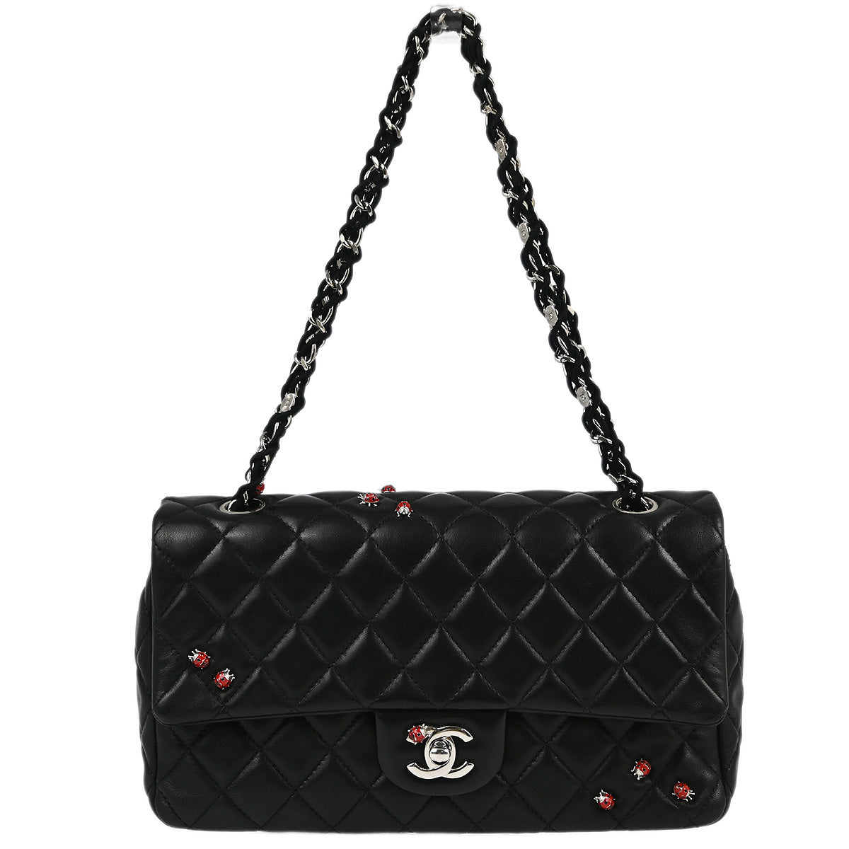 Chanel 2010-2011 Lambskin Ladybug Medium Classic Single Flap