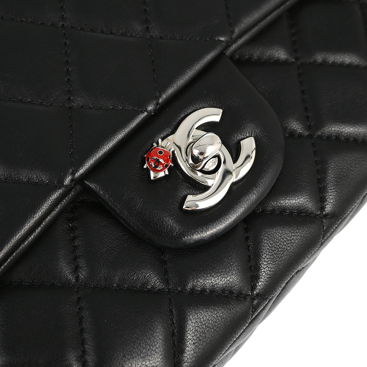 Chanel 2010-2011 Lambskin Ladybug Medium Classic Single Flap