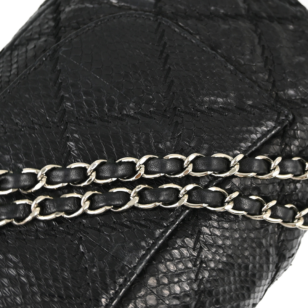 Chanel * 2011 Python Ultra Stitch Single Flap Shoulder Bag