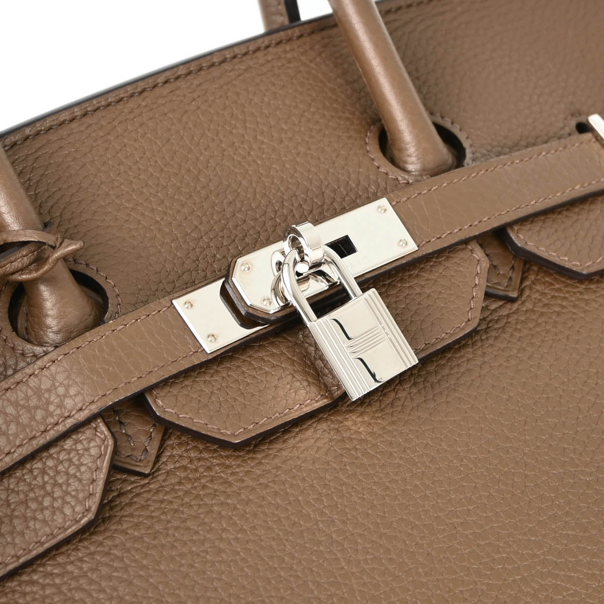 Hermes Brown Taurillon Clemence Birkin 35 Handbag