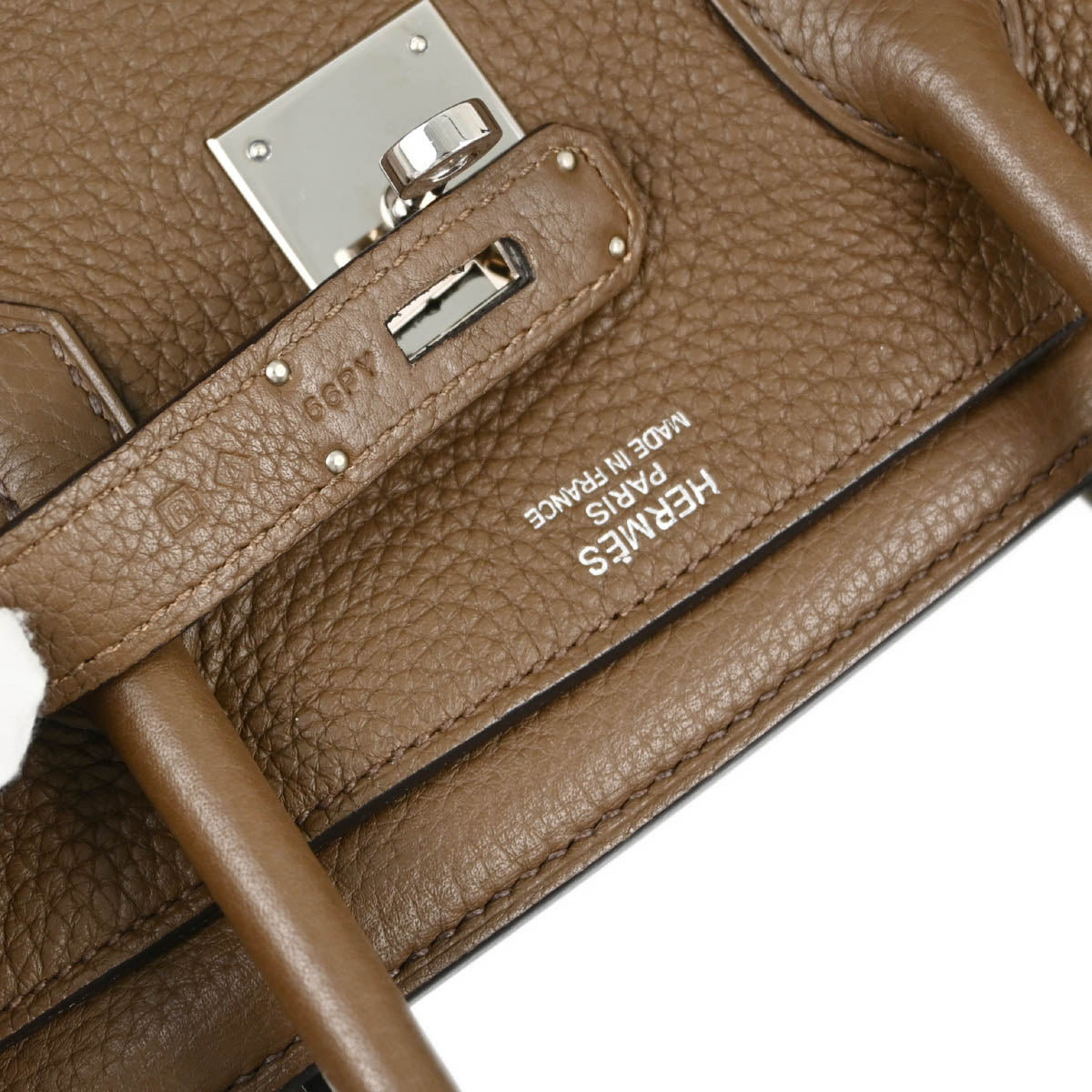 Hermes Brown Taurillon Clemence Birkin 35 Handbag