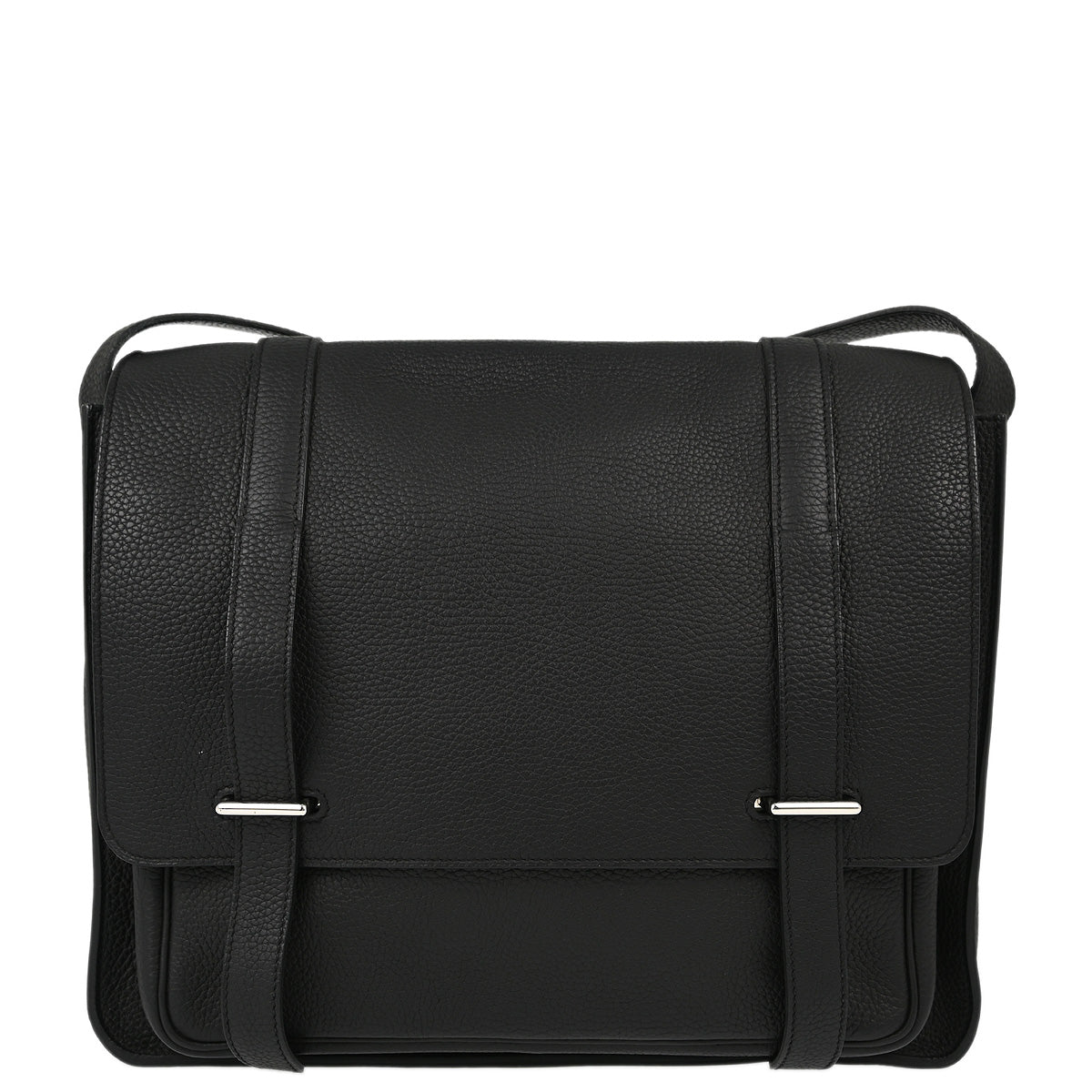 Hermes Black Taurillon Clemence Steve Besace 35 Messenger Bag