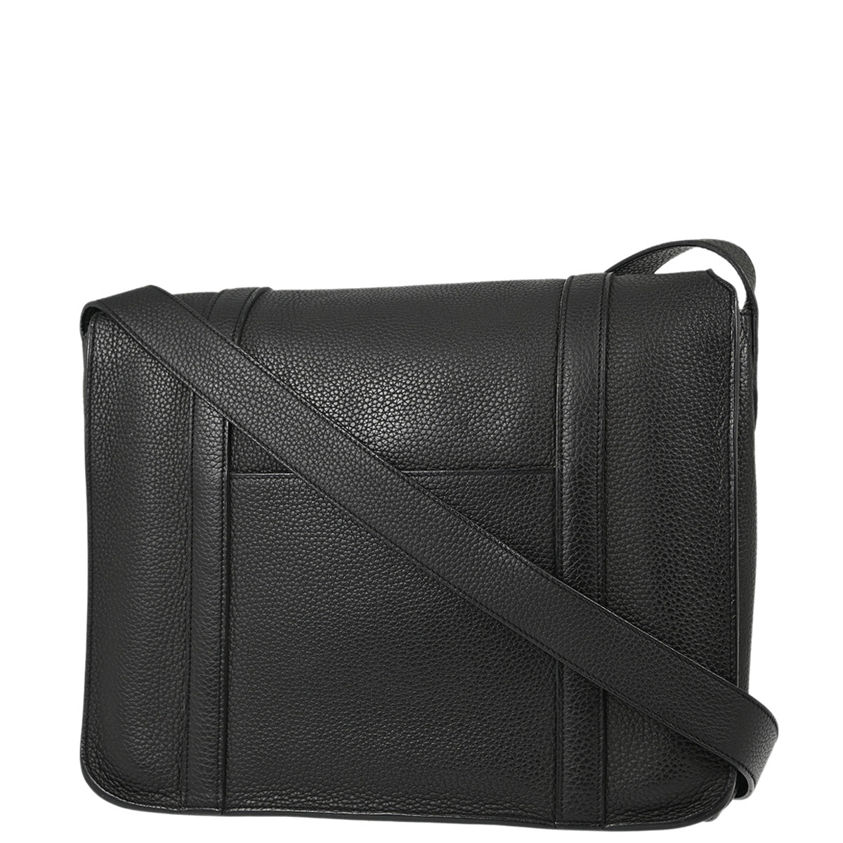 Hermes Black Taurillon Clemence Steve Besace 35 Messenger Bag