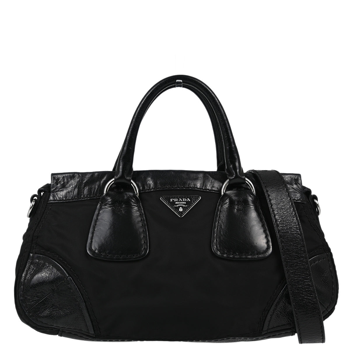 Prada Black Nylon 2way Shoulder Handbag