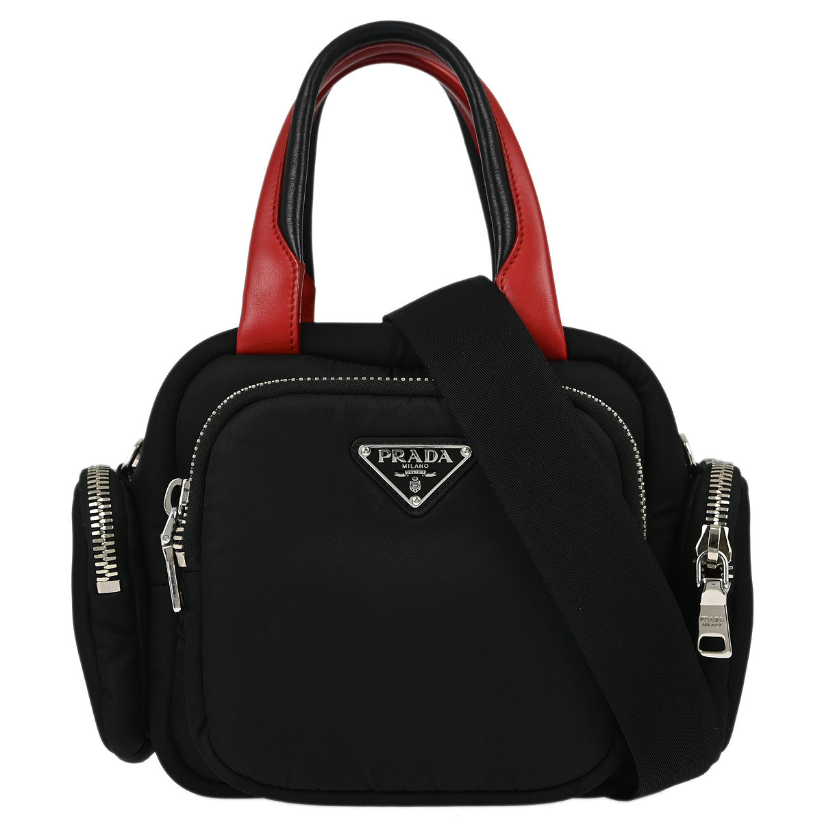 Prada Black Nylon 2way Shoulder Handbag