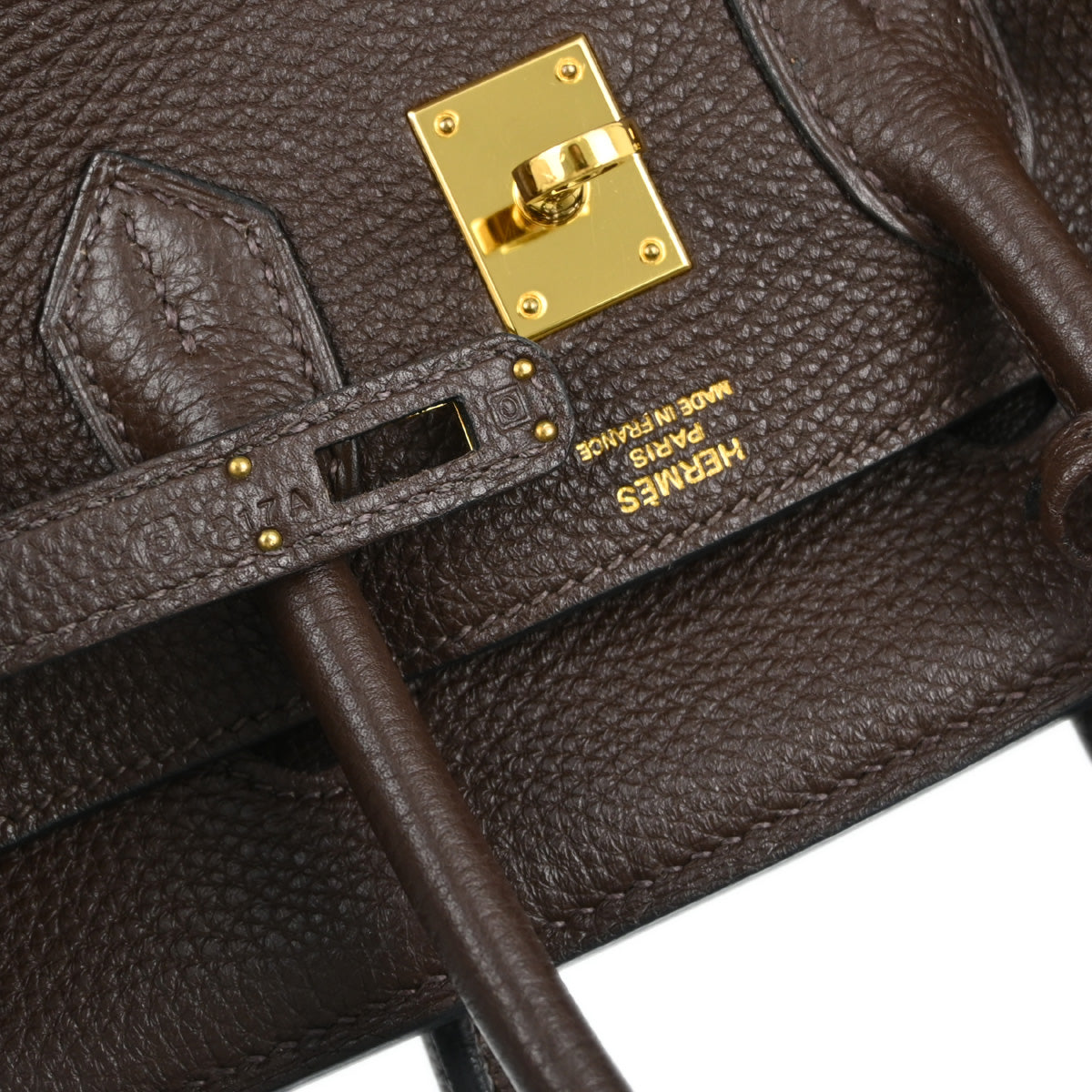 Hermes Chocolat Togo Birkin 25 Handbag