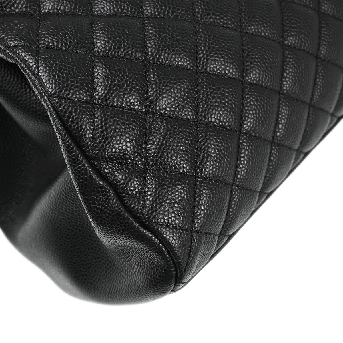 Chanel 2012-2013 Black Caviar Large Mademoiselle Bowling Bag