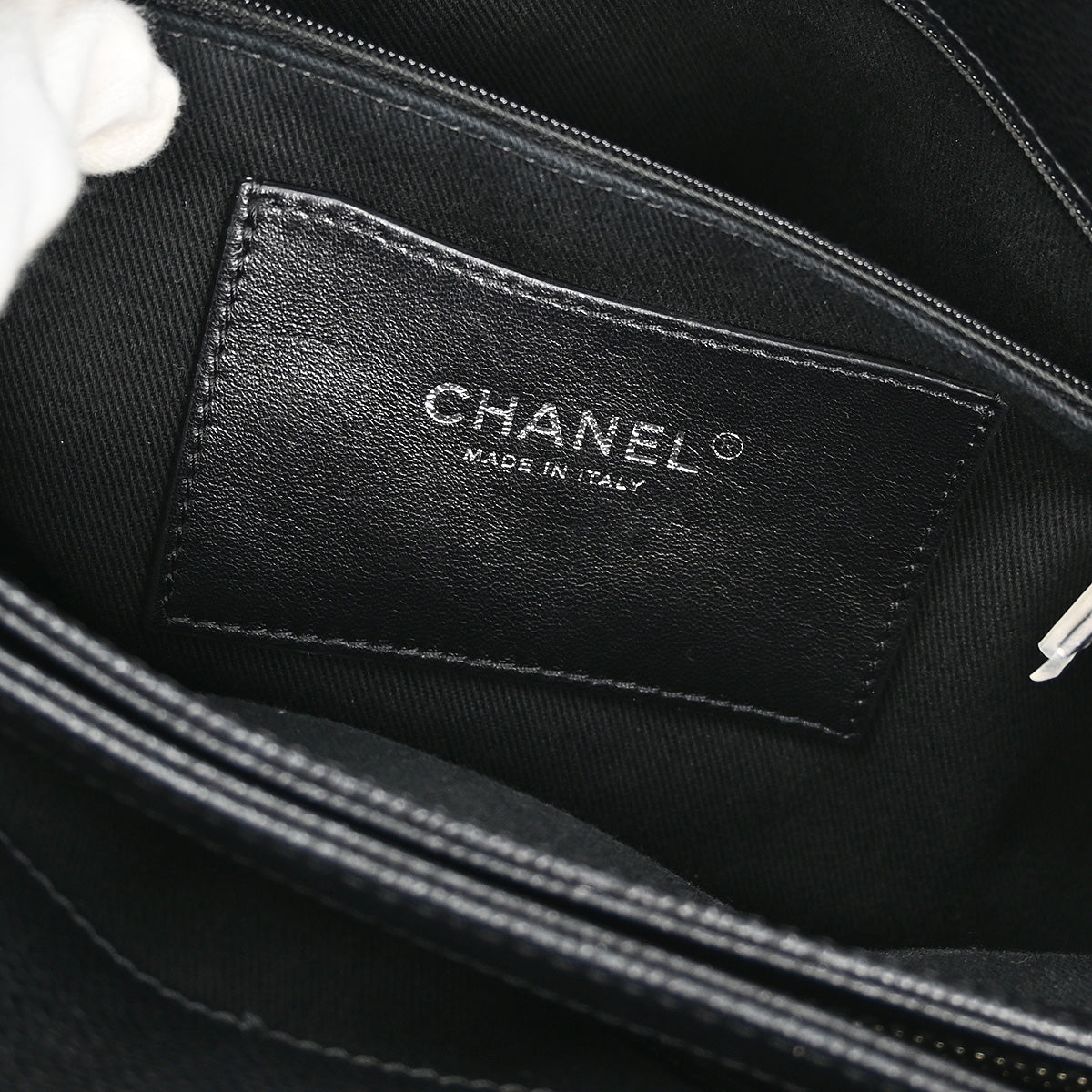 Chanel Black Caviar Large Mademoiselle Bowling Bag