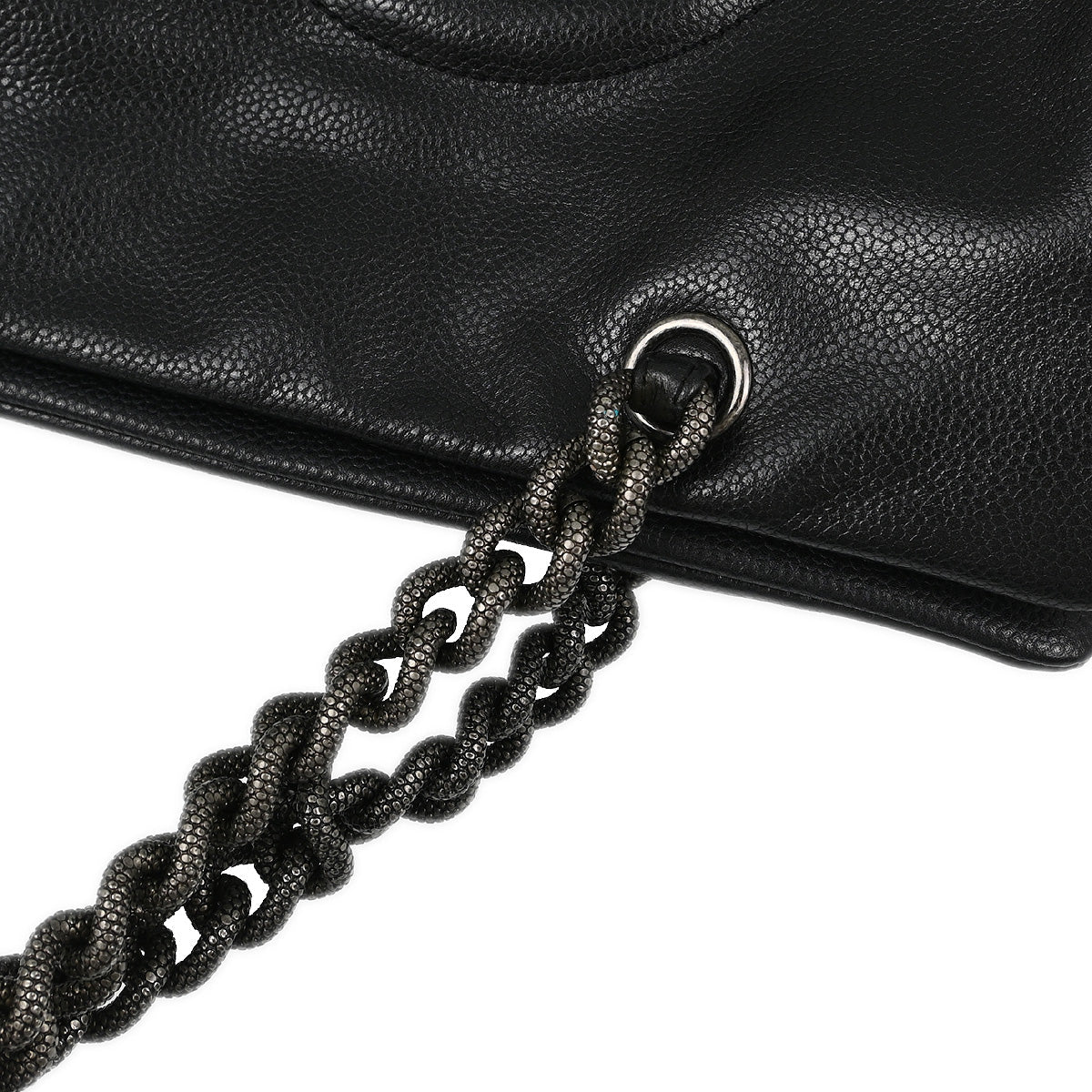 Chanel 2009-2010 Caviar Chain Shoulder Tote Bag